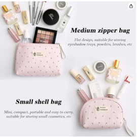 3 in1 Travel Toiletry Bag Makeup Bag Waterproof PVC Transparent Set with Carrying Pouch Zipper