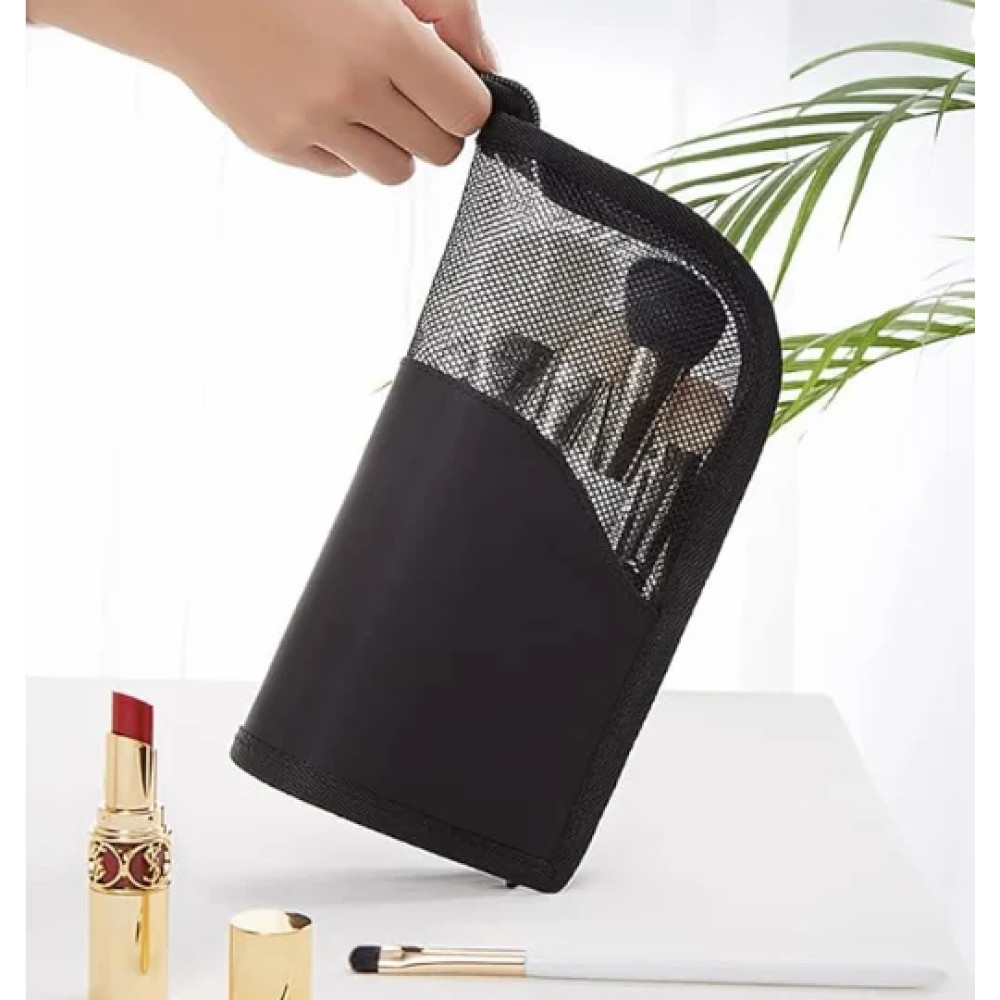 2 in 1 Makeup Pouches for Women Portable Makeup Brush Bag Holder Makeup Brush Organizer Travel
