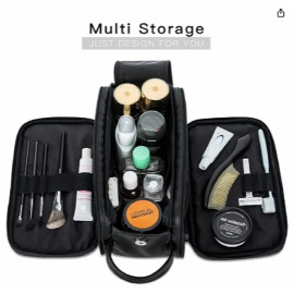 PU Leather Toiletry Bag for Men or Women Toiletries Kit for Travel Organizer Leather Bag