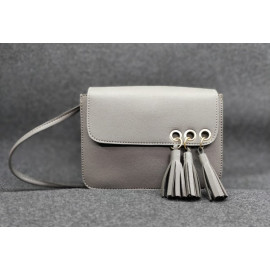 Pu Leather Stylish Ladies Sling Bag (Grey)