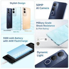 Vivo Y29 5G (Diamond Black, 6GB RAM, 128GB Storage)