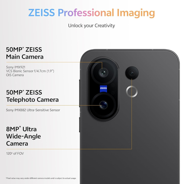 VIVO X200 FE 5G (Luxe Grey, 12GB RAM, 256GB Storage)