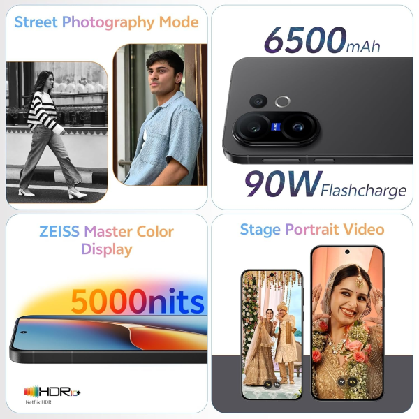 VIVO X200 FE 5G (Luxe Grey, 12GB RAM, 256GB Storage)