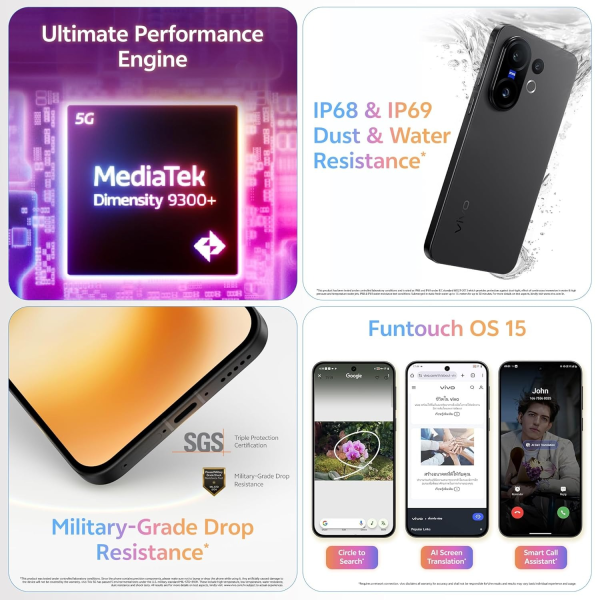 VIVO X200 FE 5G (Luxe Grey, 12GB RAM, 256GB Storage)