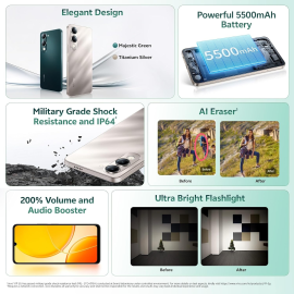 VIVO Y19 5G (Titanium Silver, 4GB RAM, 128GB Storage) 