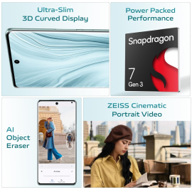 Vivo V40 5G (Titanium Grey, 8GB RAM, 128GB Storage)