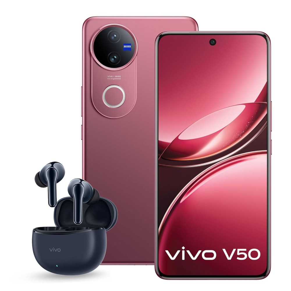 VIVO V50 5G Elite Edition Rose Red, 12GB RAM, 512GB Storage
