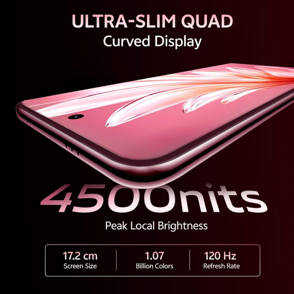 Vivo V50 5G (Rose Red, 8GB RAM, 128GB Storage)