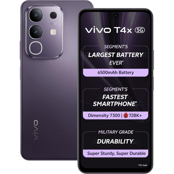 VIVO T4x (Pronto Purple, 6GB + 128GB)