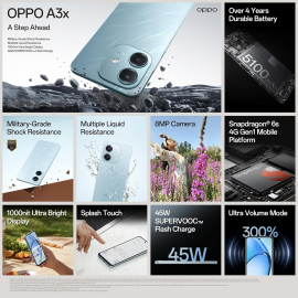 Oppo A3X 4G Nebula Red Smart Phone 