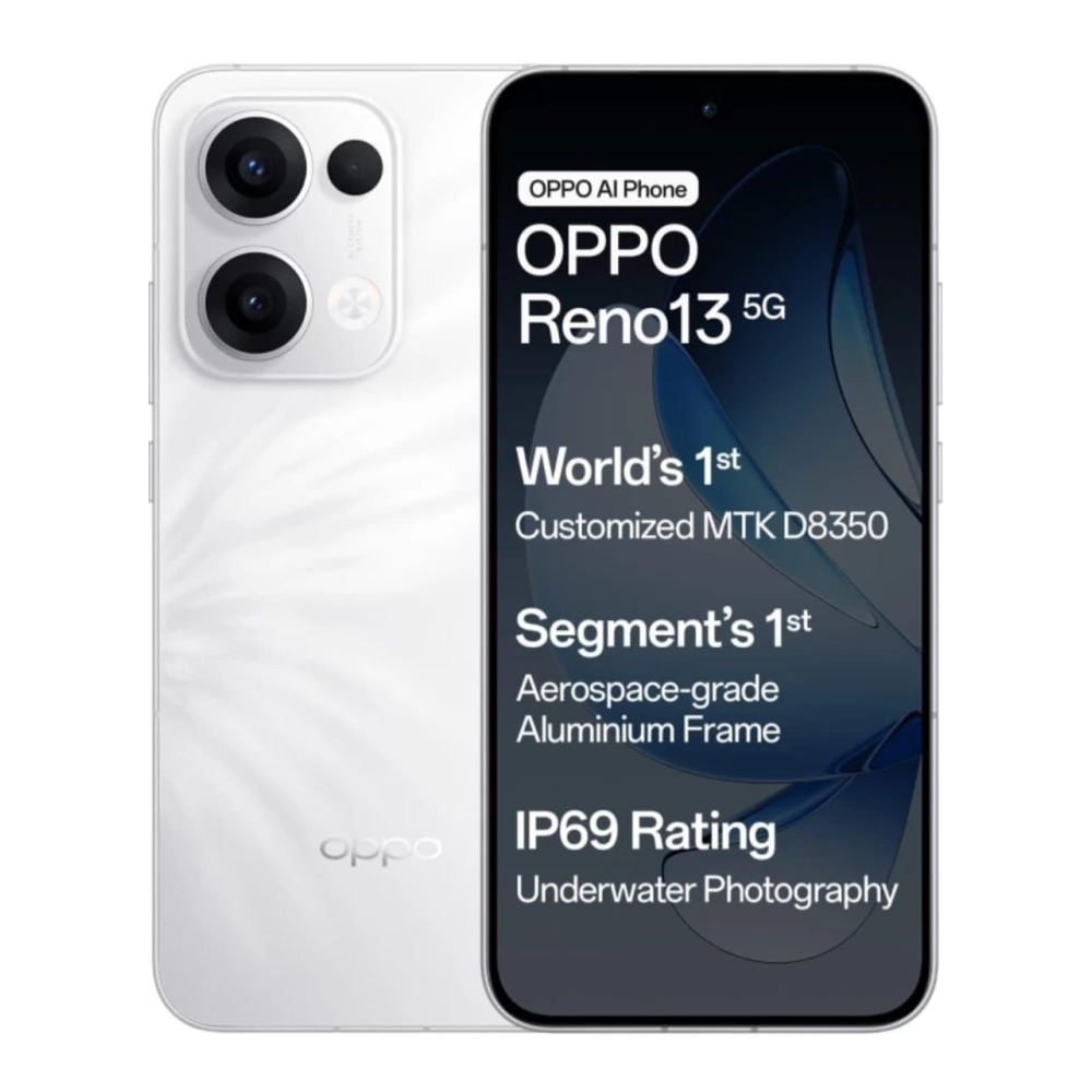 Oppo Reno13 5G Ivory White Smart Phone(8 GB RAM, 128 GB Storage)