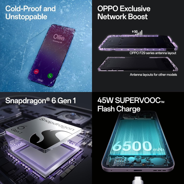 Oppo F29 5G Solid Purple Smart Phone (12 GB RAM,512 GB storage )