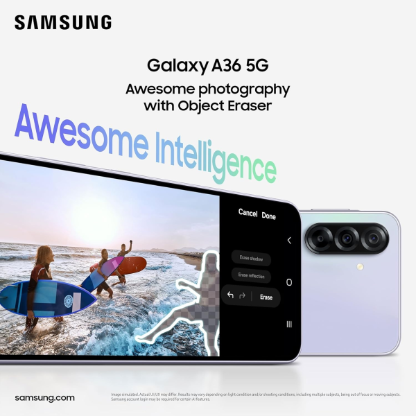 Samsung Galaxy A36 85G 128 GB Awesome Lavender Smart Phone
