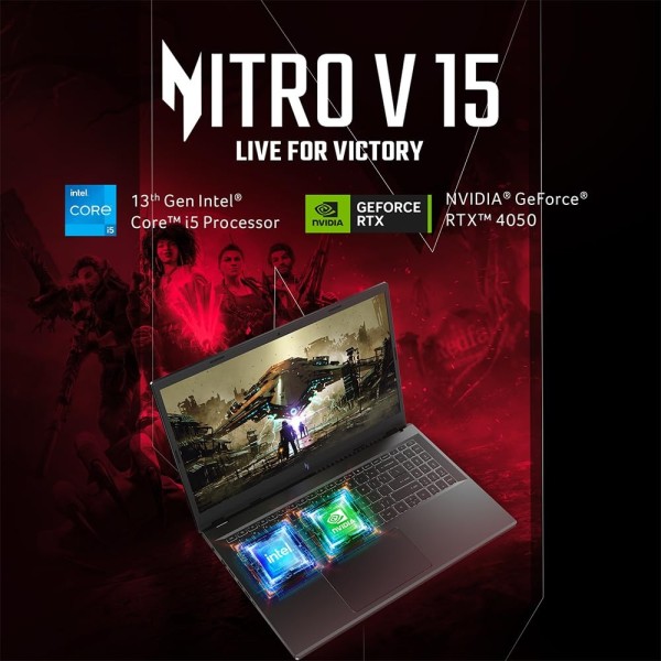 Intel I5 Black Acer Nitro 5 Gaming Laptop, 8GB, 15.6inch