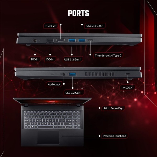 Intel I5 Black Acer Nitro 5 Gaming Laptop, 8GB, 15.6inch