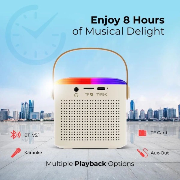 Newly Launched Fusion Tunes 10W Mini Bluetooth Speaker, Wireless Karaoke Mic