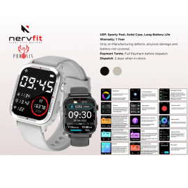 Nervfit Vibe Smartwatch with 1.85 LED Display Bluetooth Calling (Orchid Pink)