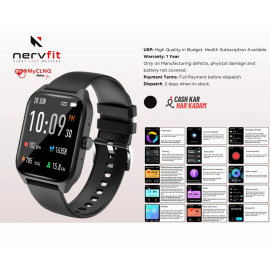 Nervfit Vibe Smartwatch with 1.85 LED Display Bluetooth Calling (Orchid Pink)