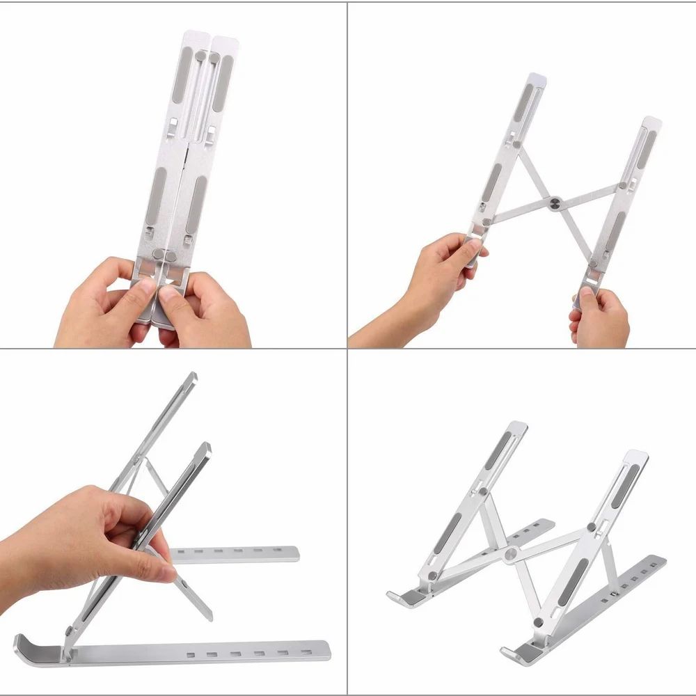 Metal Portable Laptop Stand, with 6 Adjustable Angles