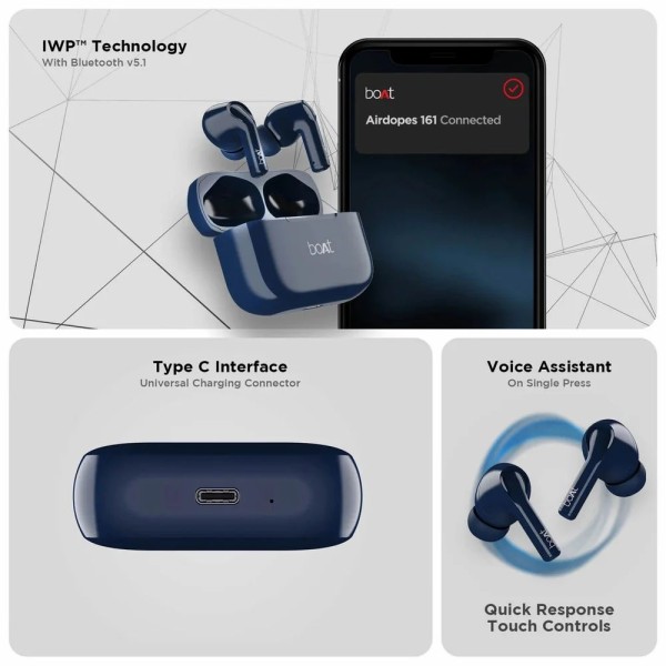 Boat Airdopes 163 TWS, Wireless