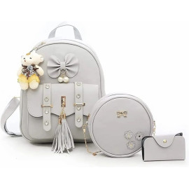 Plain 10kg Ladies Black Leather Backpack