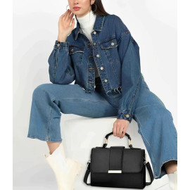 Polyester Ladies Grey Sling Bag