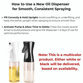 Oil Sprayer and Oil Dispenser Bottle for Kitchen, Glass Oil Bottle