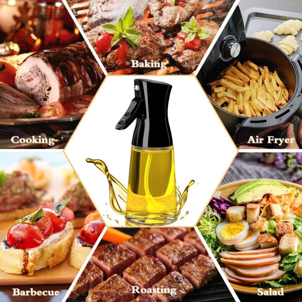 Oil Sprayer and Oil Dispenser Bottle for Kitchen, Glass Oil Bottle