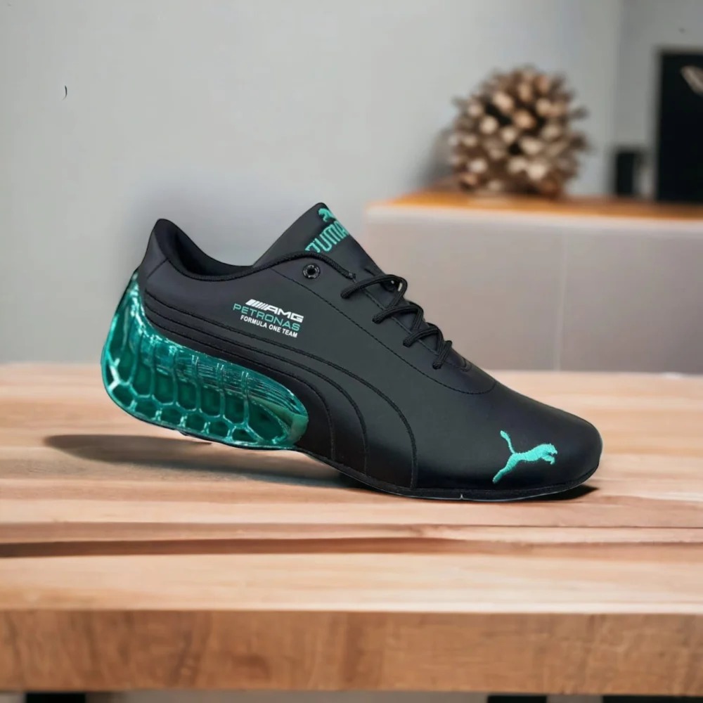 Leather Striped Puma shoe for men