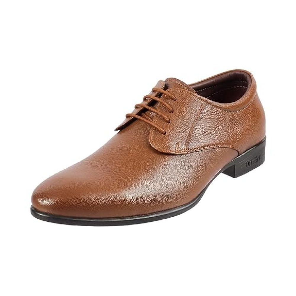 Metro Mens Leather Tan Formal Lace-up Shoes
