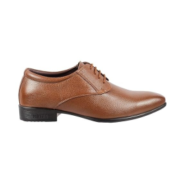 Metro Mens Leather Tan Formal Lace-up Shoes