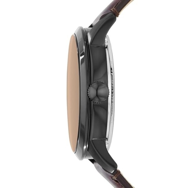 Fossil Analog Brown Dial Men's Leather Band Watch - ME3098