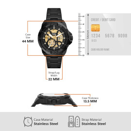 Fossil ME3217 Mens Automatic Black Watch