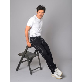 Men Solid Cargo Jogger Regular Fit Track Pant