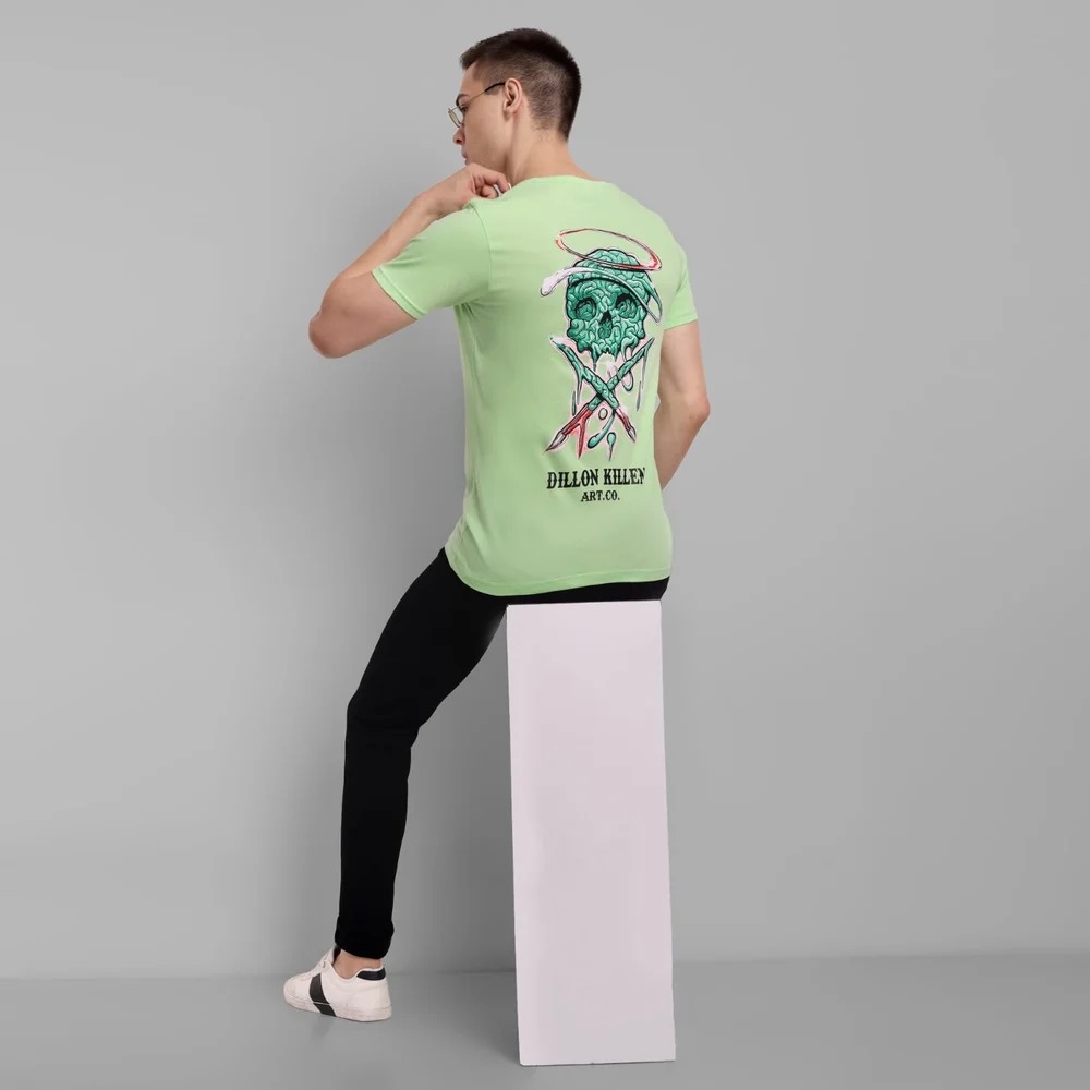 Back Print Cotton T Shirt