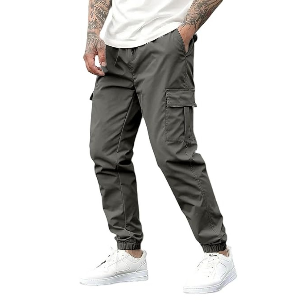 Plain Regular Fit Men Cargo Jeans, 