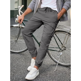 Plain Regular Fit Men Cargo Jeans, 