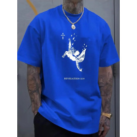 GRC Fallen angel print t-shirt for Men, Casual Short Sleeve T-shirt for summer