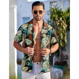Men Printed Polycotton Shirt, Half Sleeves, Party Wear
