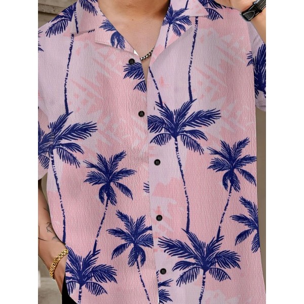 Poly Cotton Blue Lycra Goa Digital Printed Shirts, Half sleeves, Casual Wear