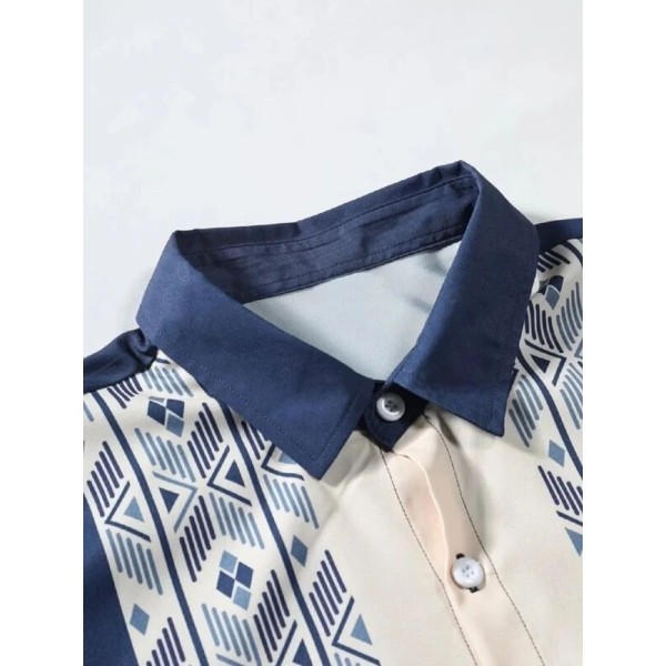 Casual Dotted Print Men Digital Printed Party Wear Lycra Shirt, Half Sleeves