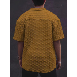 Stylish Brawon Cotton Blend Solid Three-Quarter Sleeves Casual Shirt For Men