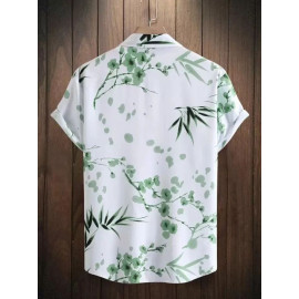 Mens Floral Print Casual Shirt, Half Sleeves