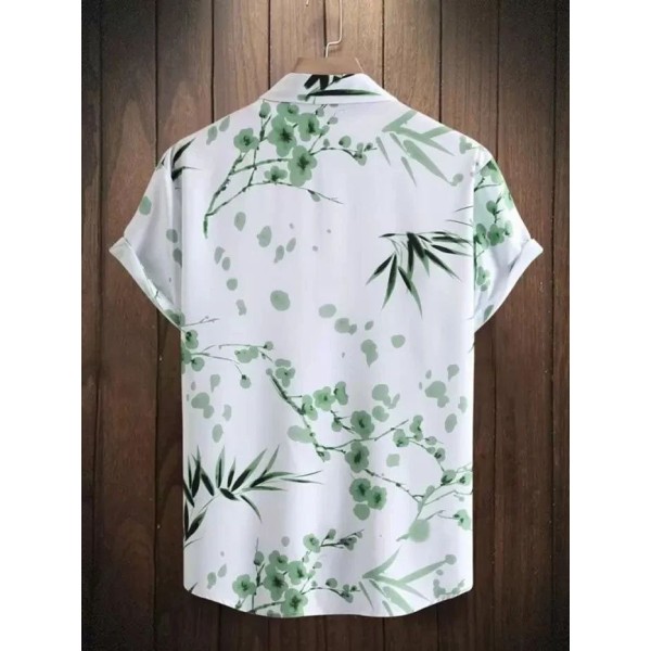 Mens Floral Print Casual Shirt, Half Sleeves