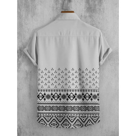 Dotted Print Digital Printed Casual Shirts, Half Sleeves