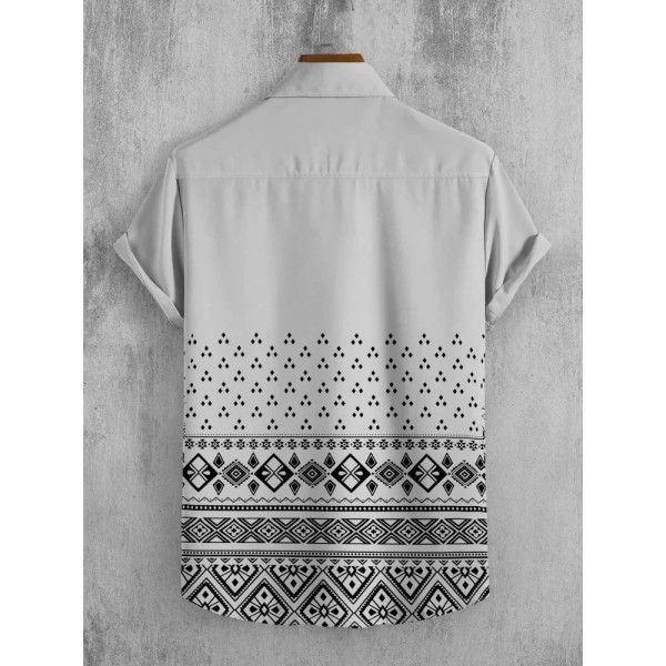 Dotted Print Digital Printed Casual Shirts, Half Sleeves