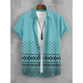 Dotted Print Digital Printed Casual Shirts, Half Sleeves