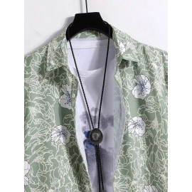 Lycra Men Green Printed Nightsuit Set