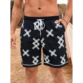 Lycra Men Black Printed Nightsuit Set