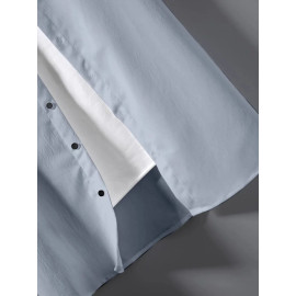 Poly Cotton Pop Fabric Night Suit Shirt With Shorts, 50-100